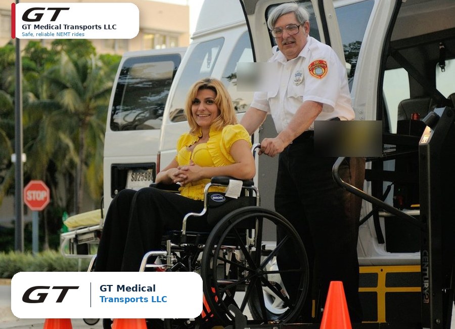 Passenger assistance with GT Medical Transports LLC NEMT service